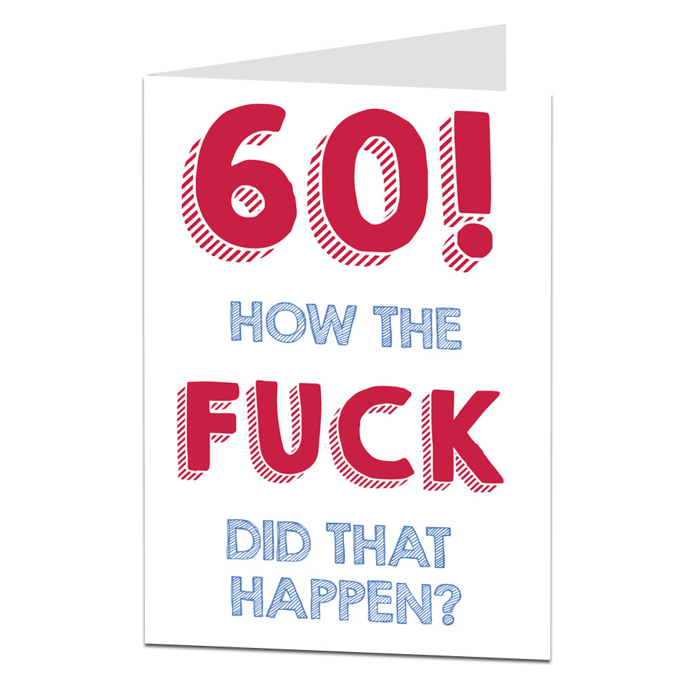 60th Birthday Wishes Funny
 Funny 60th Birthday Card