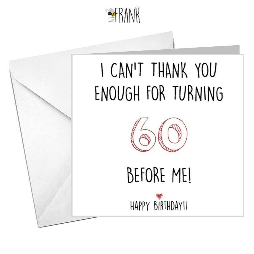 60th Birthday Wishes Funny
 Funny rude sarcastic BIRTHDAY card 60th birthday