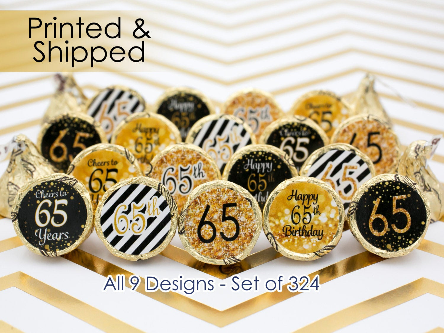 65th Birthday Decorations
 65th Birthday Party Decorations Gold & Black by Distinctivs