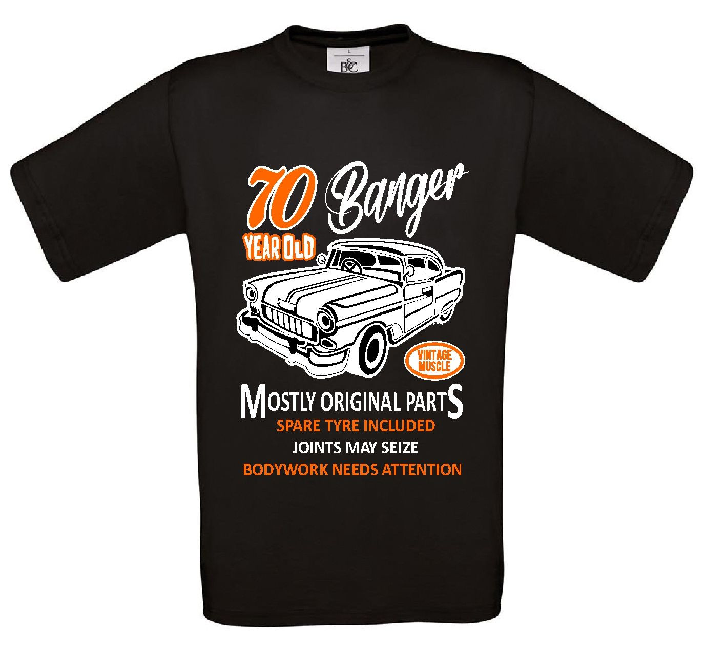 70 Year Old Birthday Gift
 Premium Funny 70 Year Old Banger Classic Car Motif For