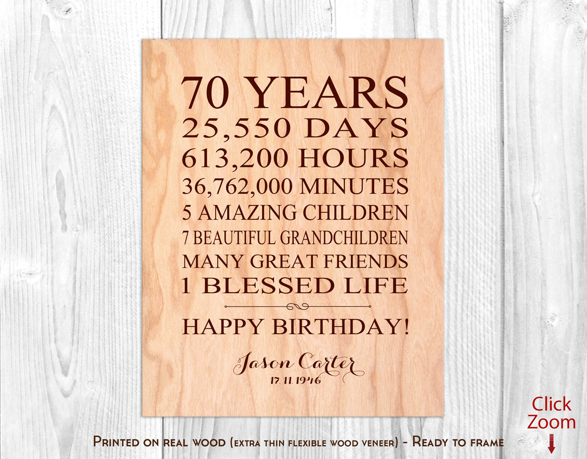 70Th Birthday Gift Ideas For Men
 70th Birthday Gifts for Men 70 Year Birthday Gift for by