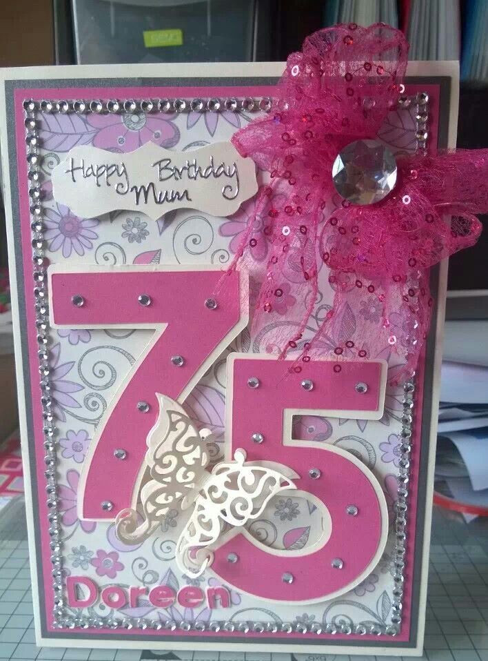 75Th Birthday Gift Ideas For Grandma
 75 th Birthday Card Craft ideas in 2019