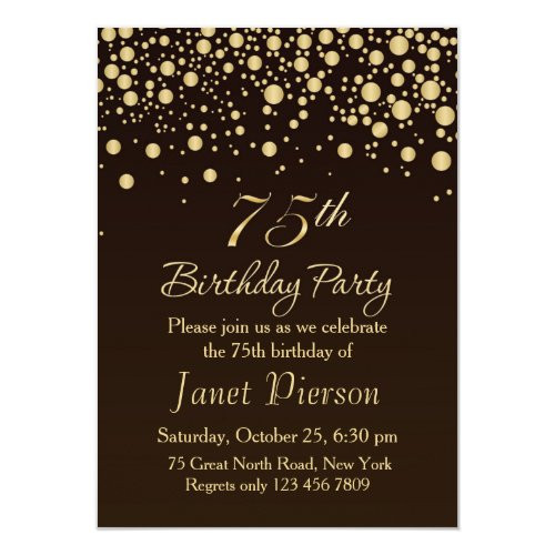 75th Birthday Party Invitations
 The Best 75th Birthday Invitations and Party Invitation