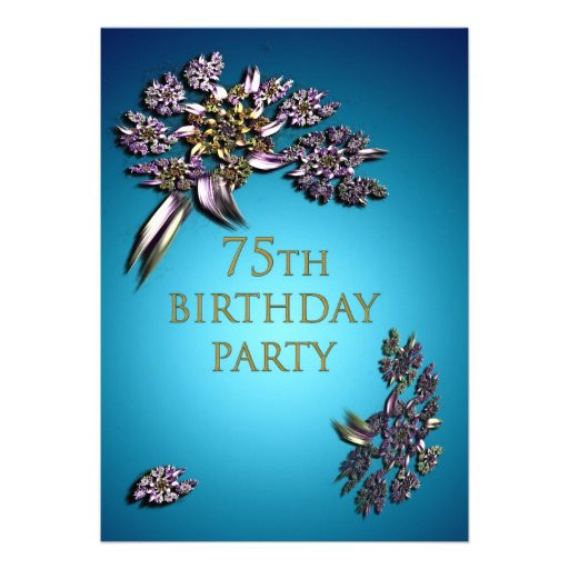 75th Birthday Party Invitations
 75th Birthday party invitation 13 Cm X 18 Cm Invitation