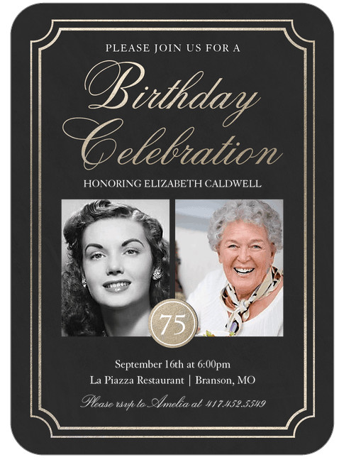 75th Birthday Party Invitations
 75th Birthday Invitations 50 Gorgeous 75th Party Invites