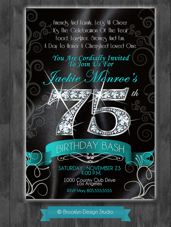 75th Birthday Party Invitations
 75th Birthday Invitations Ideas – FREE Printable Birthday