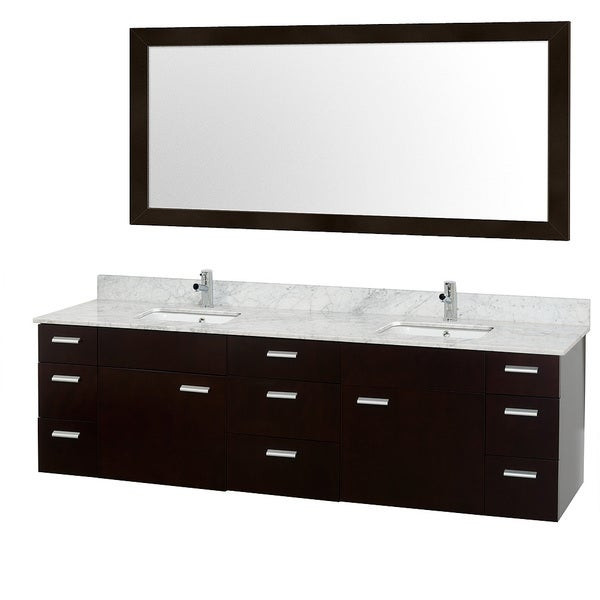 78 Inch Bathroom Vanity
 Wyndham Collection Encore Espresso 78 inch Double Bathroom