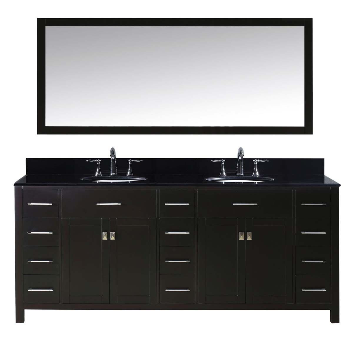 78 Inch Bathroom Vanity
 78" Caroline Parkway Double Bathroom Vanity in Espresso