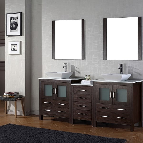 78 Inch Bathroom Vanity
 Shop Virtu USA Dior 78 inch Double Sink Vanity Set in