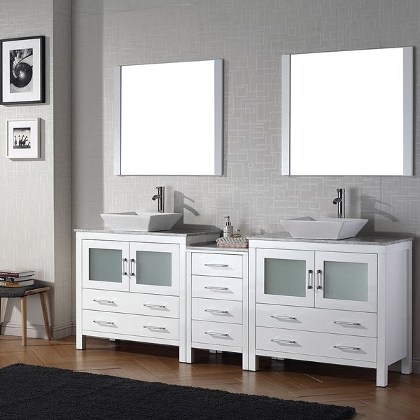 78 Inch Bathroom Vanity
 Shop Virtu USA Dior 78 inch Double Sink Vanity Set in