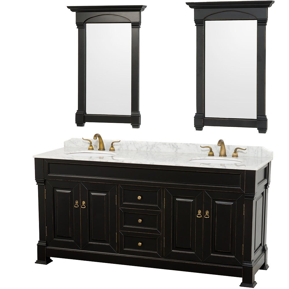 78 Inch Bathroom Vanity
 Shop Wyndham Collection Andover Black 72 Inch Solid Oak