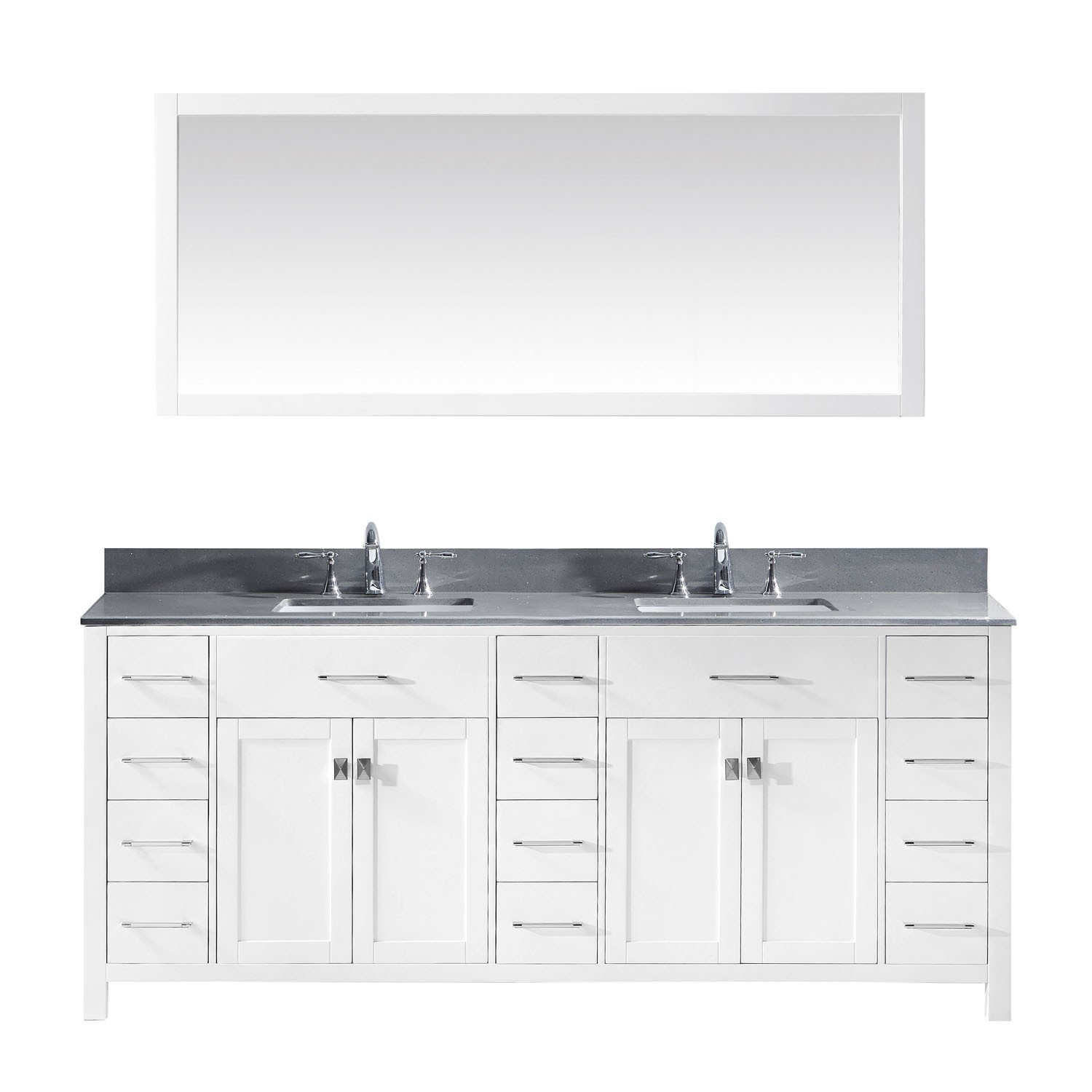 78 Inch Bathroom Vanity
 Virtu MD 2178 GQSQ Caroline Parkway 78 Inch Double