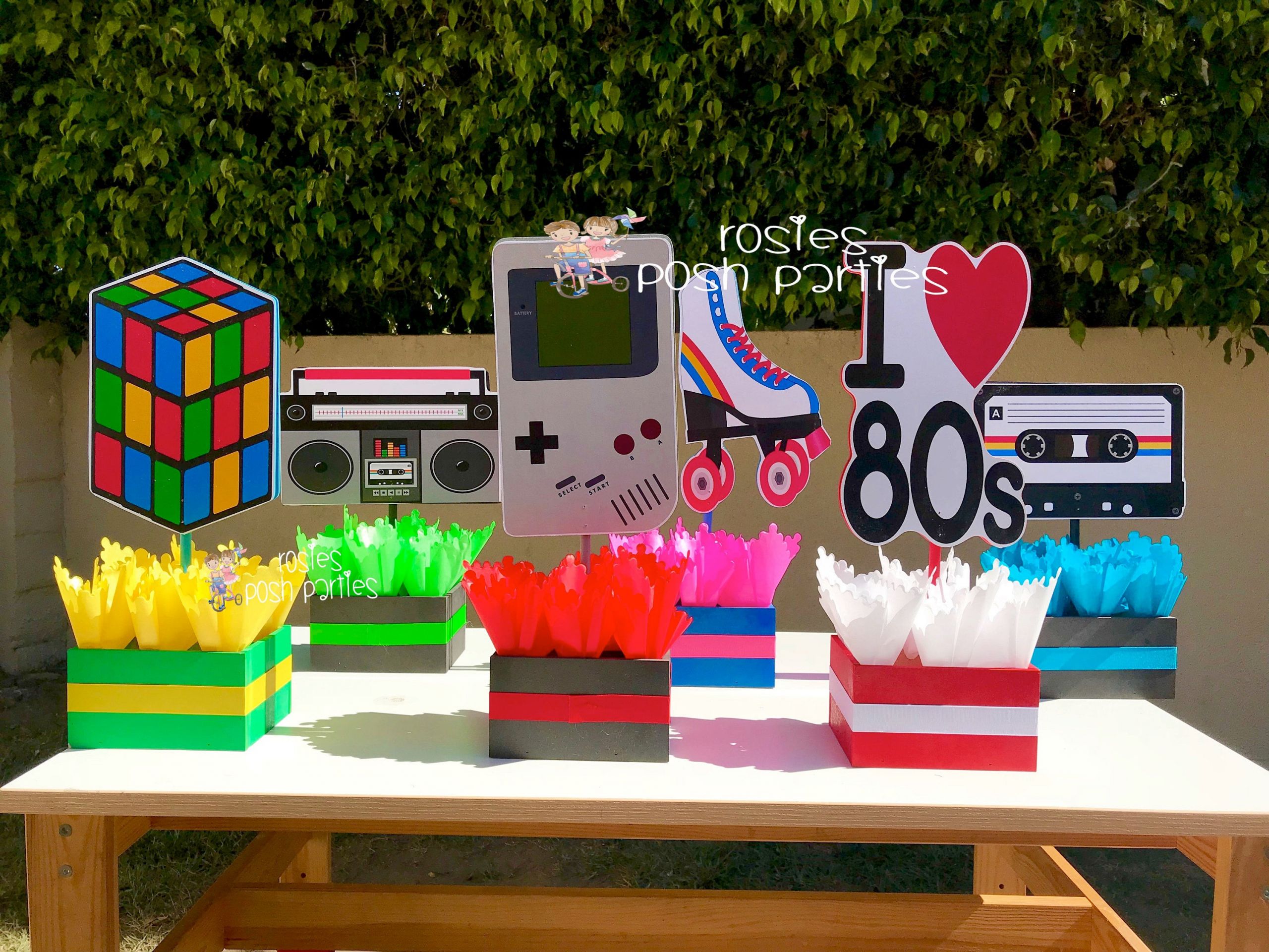 80 Birthday Party
 I love the 80s birthday bash party centerpieces 80s party