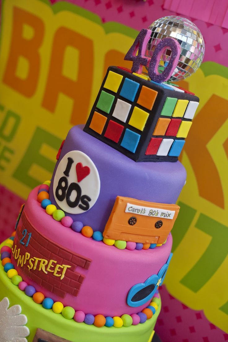 80 Birthday Party
 80 s Birthday Cake 80s Themed Birthday Party