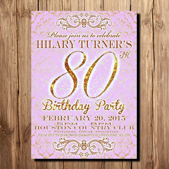 80th Birthday Invitation Wording
 80th Birthday Party Invitation Wording