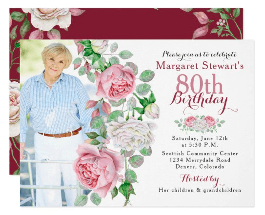 80th Birthday Invitation Wording
 80th Birthday Invitations 30 Best Invites for an 80th