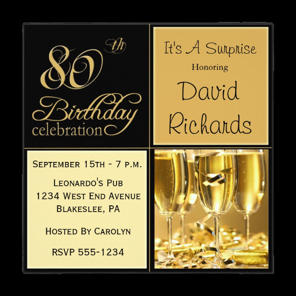 80th Birthday Invitation Wording
 Free Printable 80th Birthday Invitations