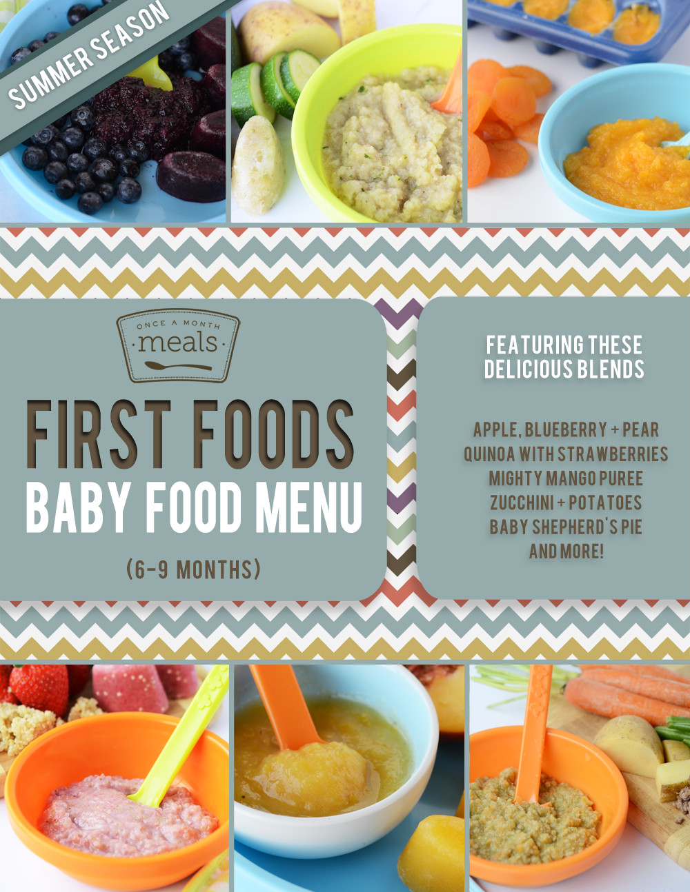 9 Month Old Baby Recipes
 First Foods 6 9 Month Summer Baby Food Menu