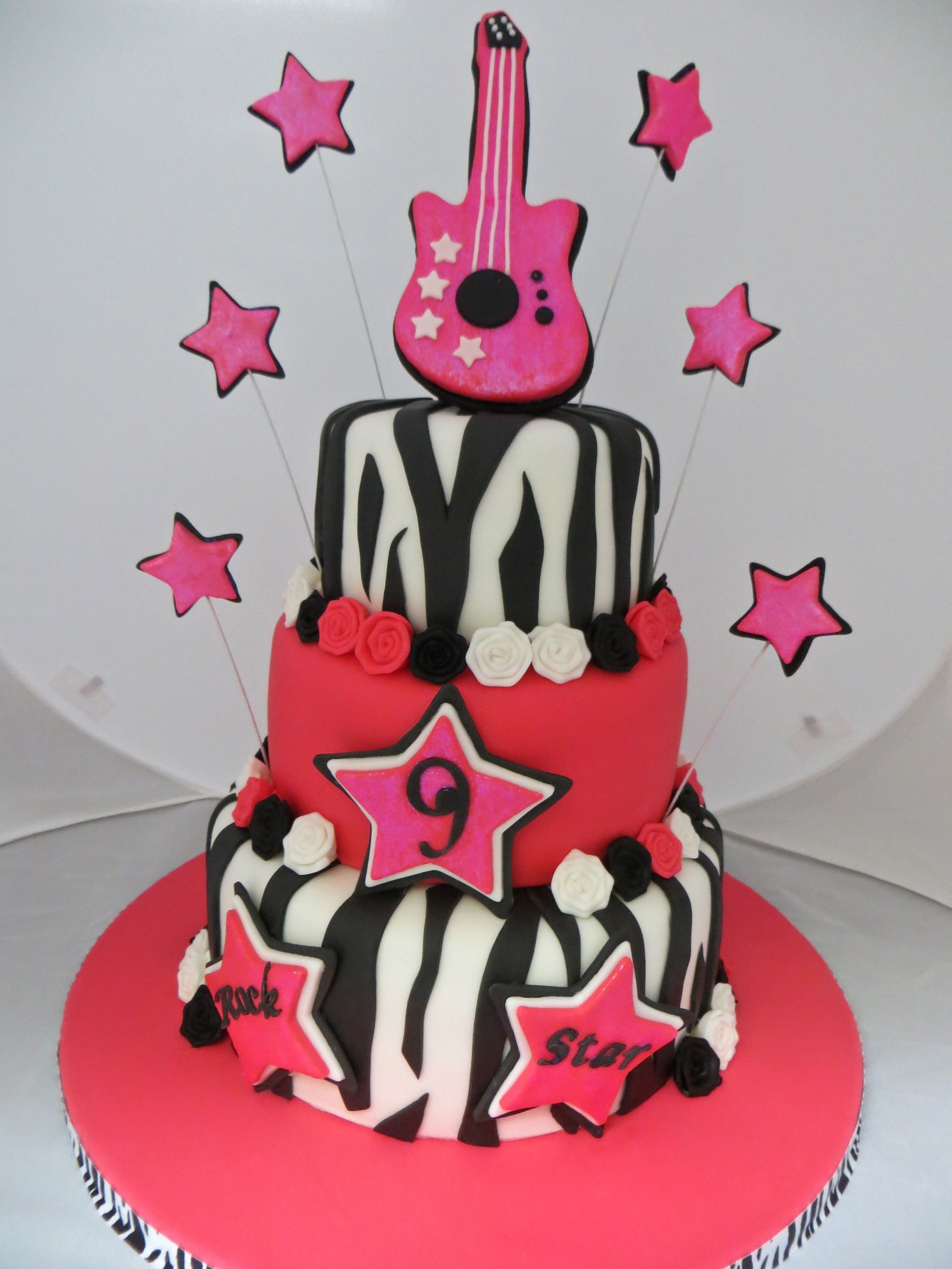 9 Year Old Birthday Cakes
 Rock Star Birthday Cake For A Spunky 9 Year Old
