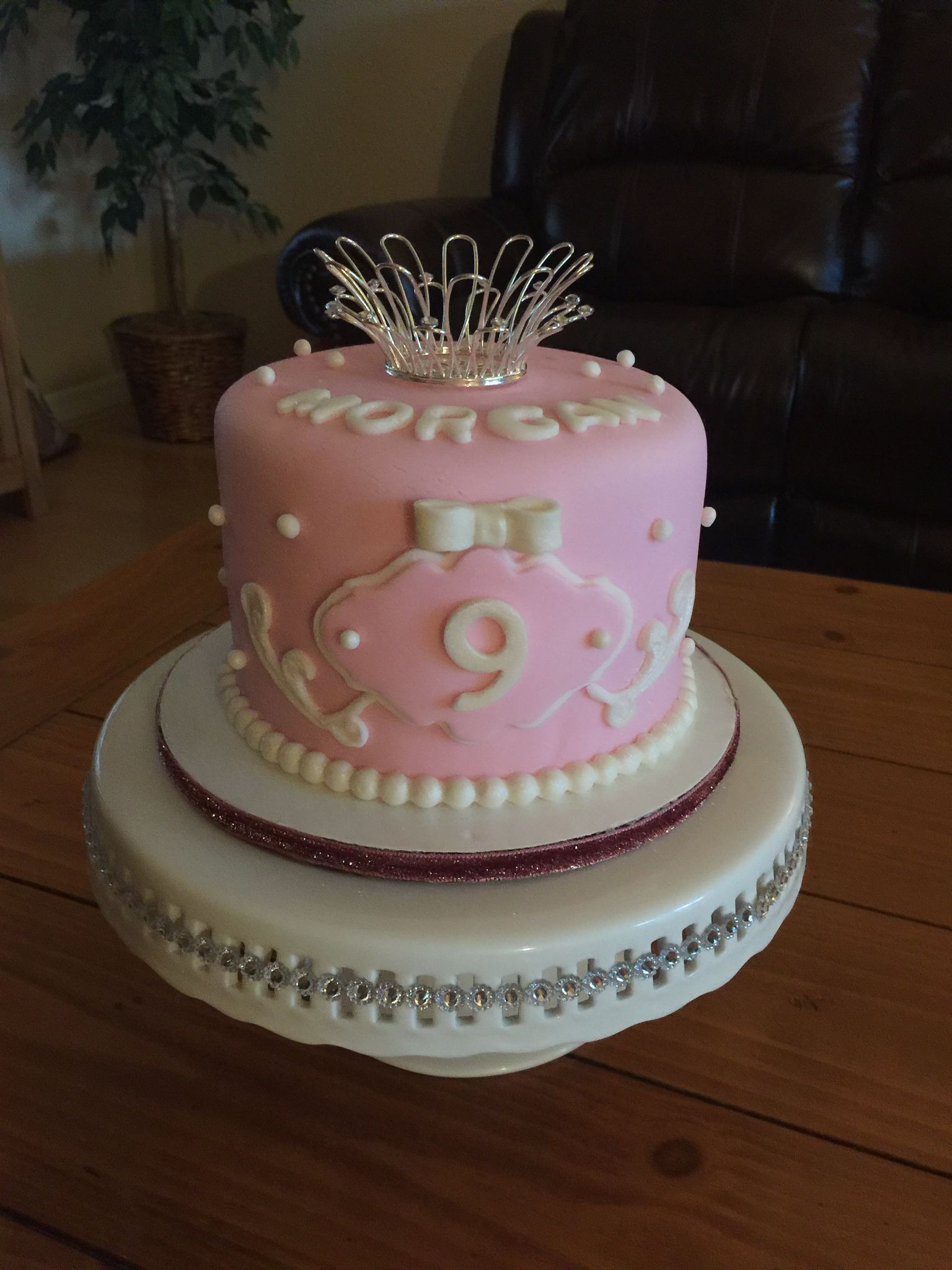 9 Year Old Birthday Cakes
 Made this fondant princess cake for a 9 year old girl at