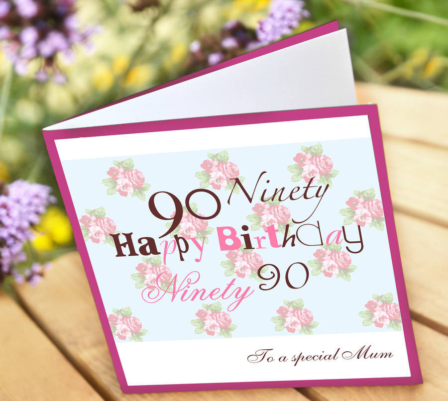 90th Birthday Cards
 personalised 90th birthday card by amanda hancocks