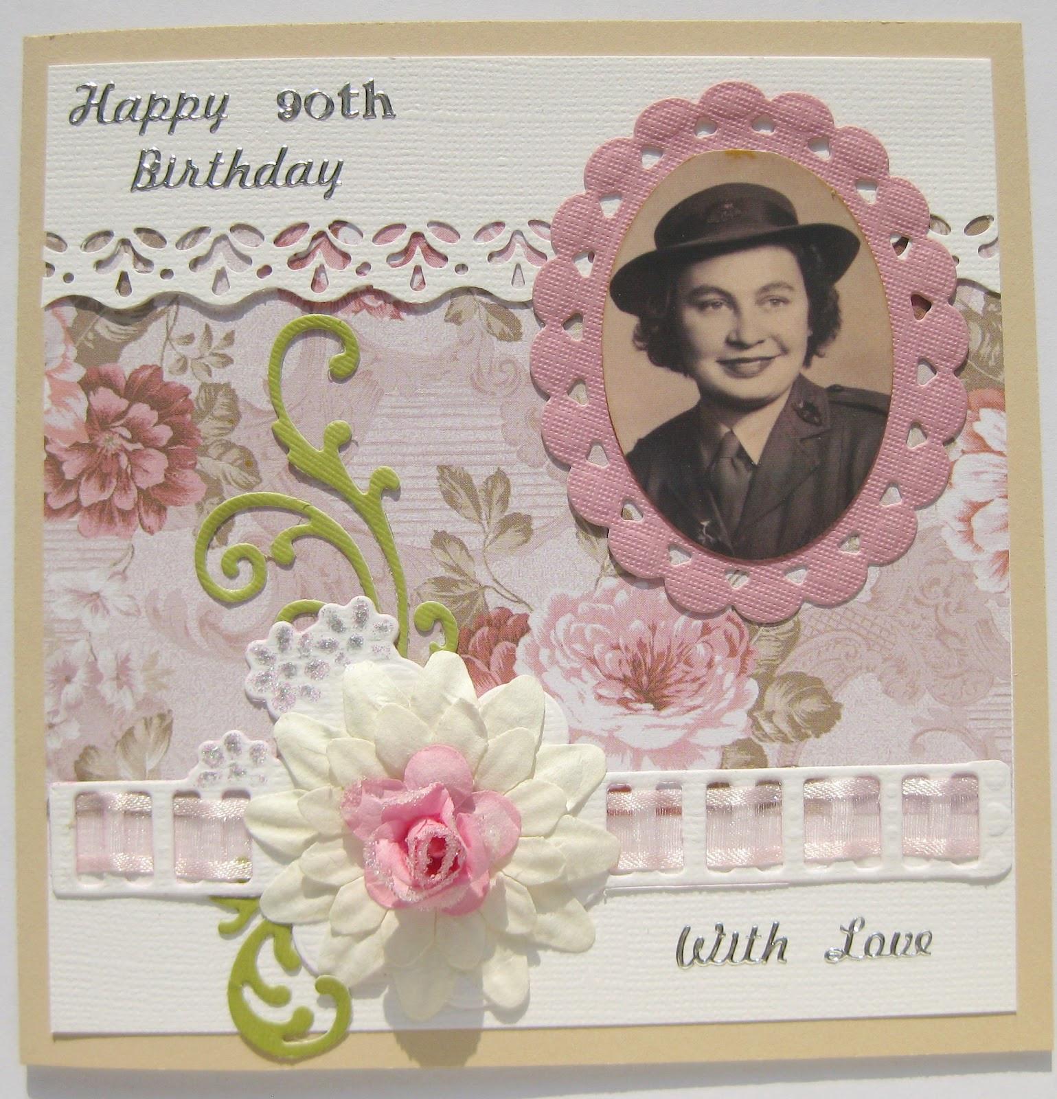 90th Birthday Cards
 Faye s Paper Passion 90th birthday card
