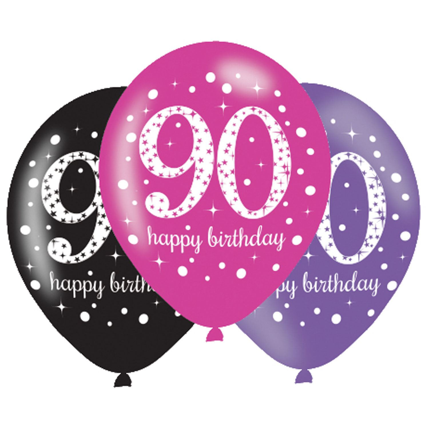 90th Birthday Party Decorations
 Pink Sparkling Celebration 90th Birthday Party Tableware