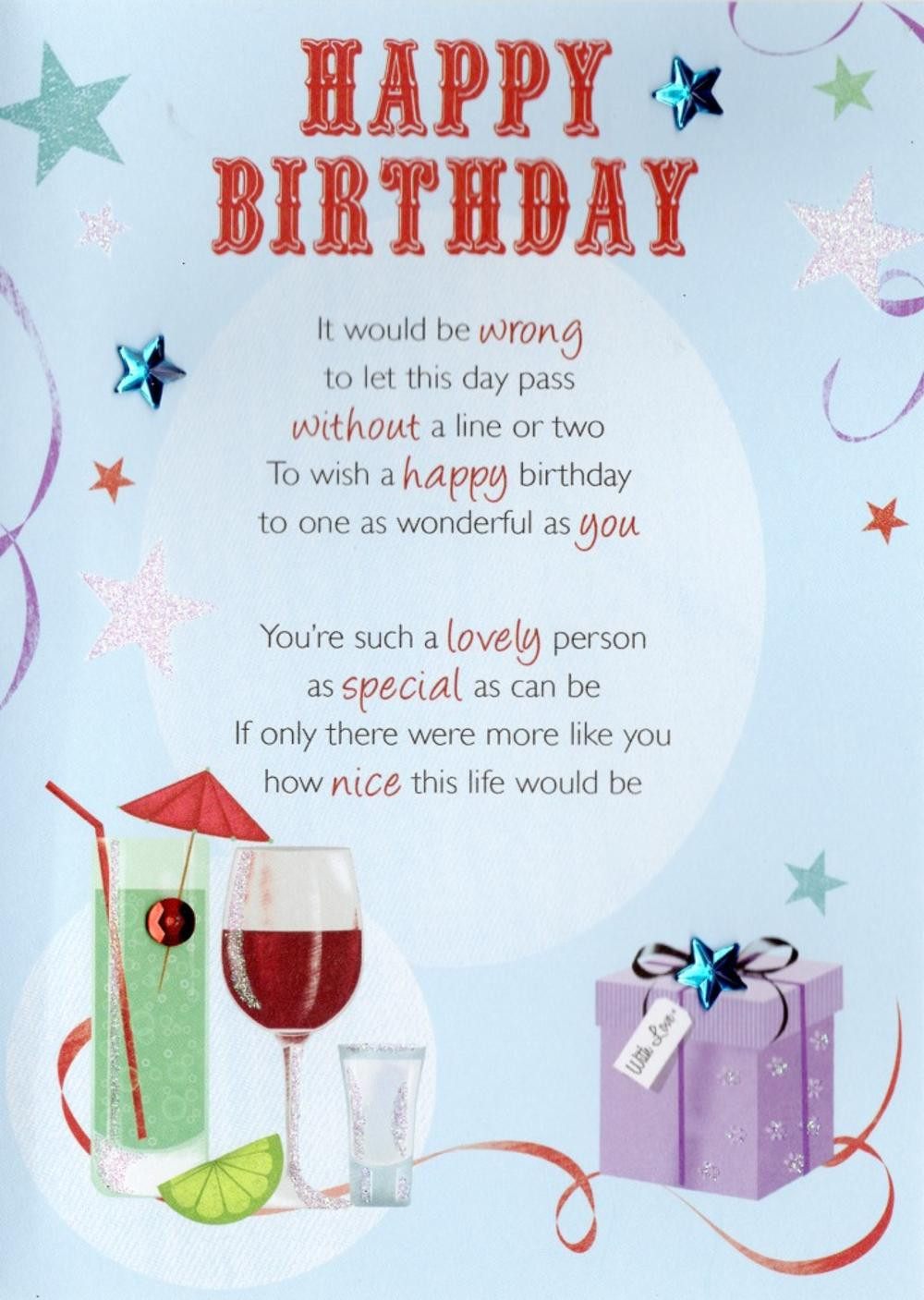 A Happy Birthday Card
 Lovely Happy Birthday Greeting Card