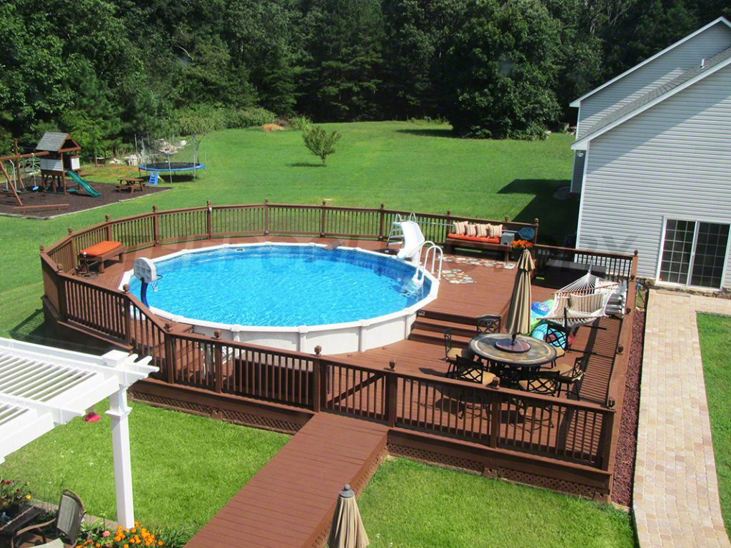 Above Ground Pool Ideas
 Pool Deck Ideas Full Deck The Pool Factory