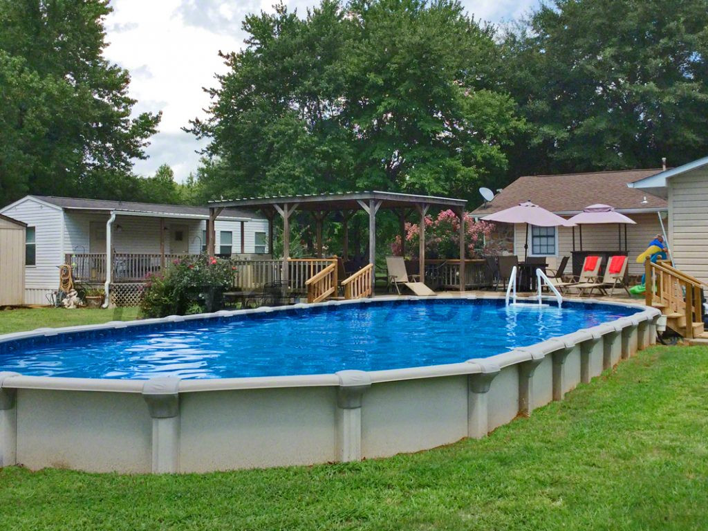 Above Ground Pool Ideas
 Pool Deck Ideas Partial Deck The Pool Factory