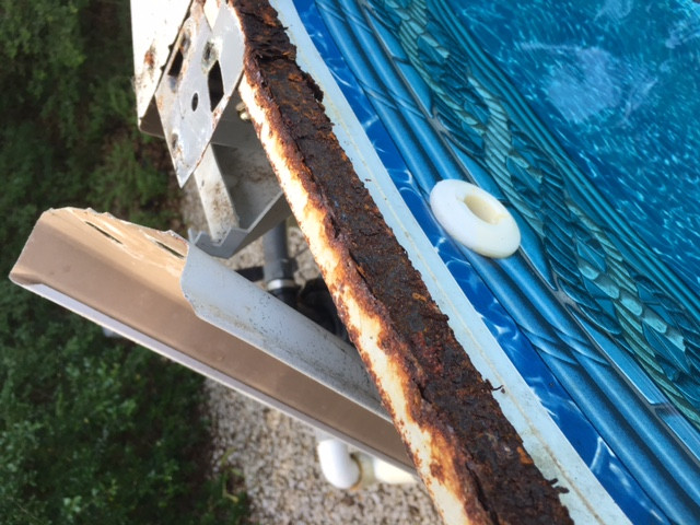 Above Ground Pool Rails
 Top Rail Rust on above ground pool