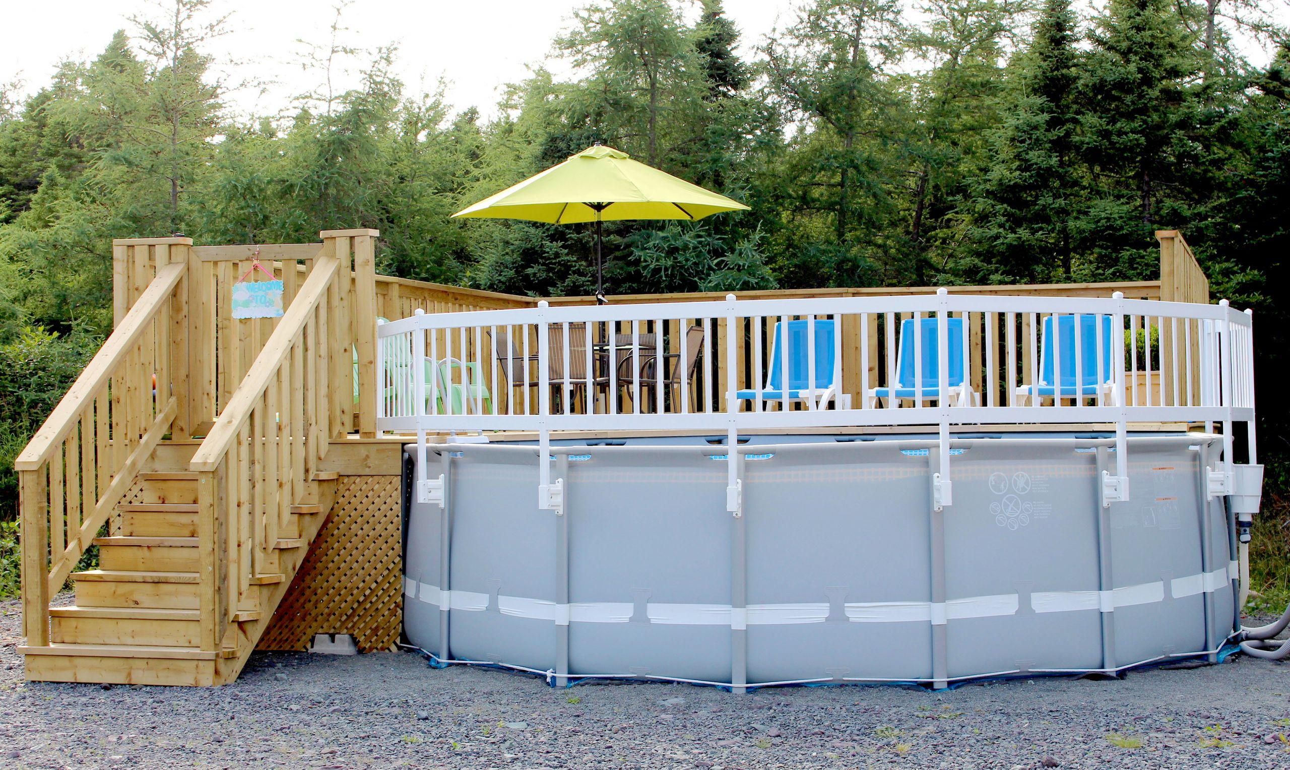 Above Ground Pool Safety Fence
 Vinyl Works Ground Pool Fence Kit Taupe