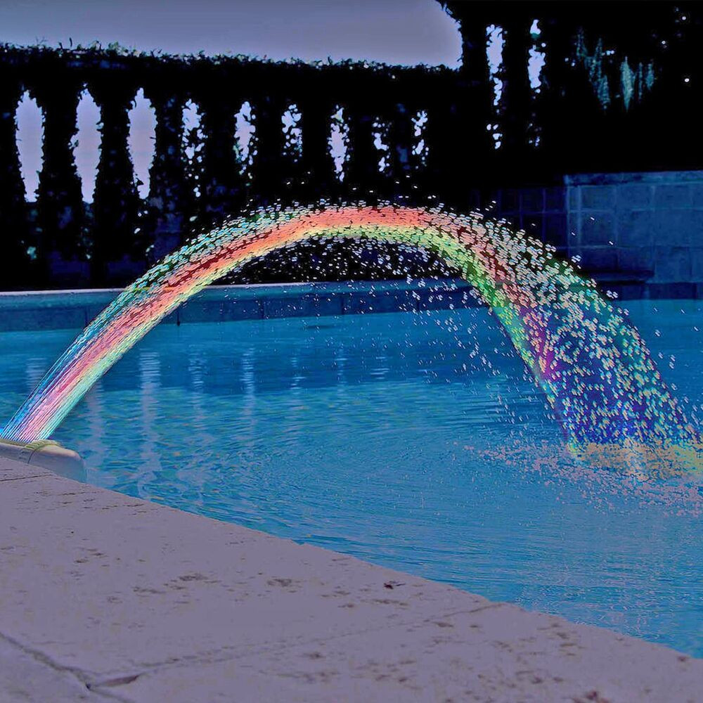 Above Ground Pool Water Fountain
 Colorfoul Pool Accessory Lights Show Waterfall Fountain