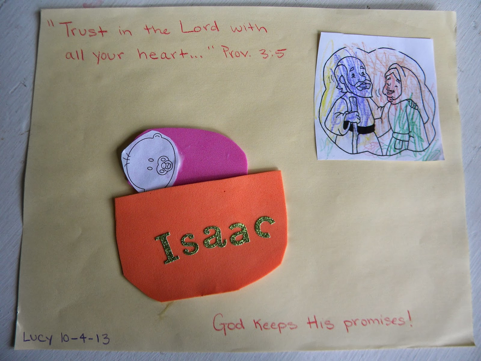 Abraham And Sarah Have A Baby Craft
 Adventures in La La Land Week 5 Abraham Trusts God