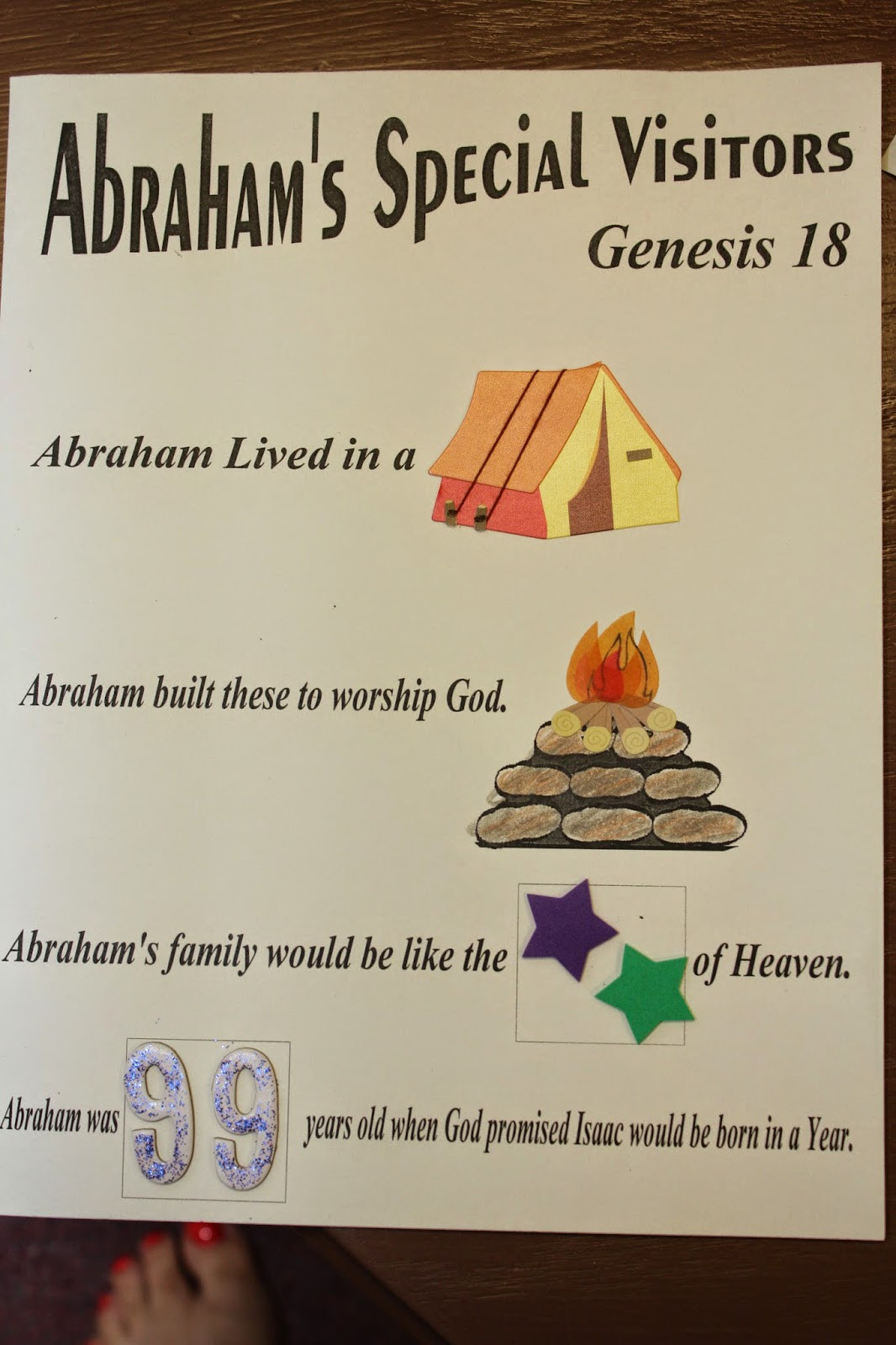 Abraham And Sarah Have A Baby Craft
 I LOVE teaching the life of Abraham