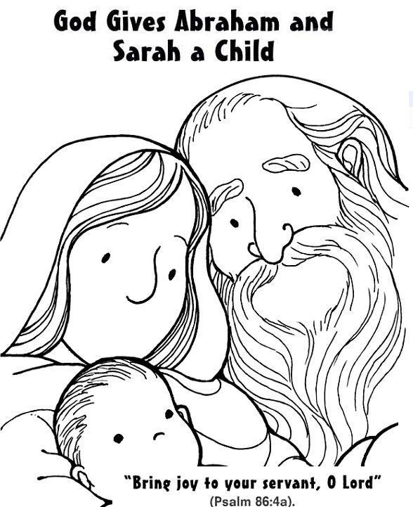 Abraham And Sarah Have A Baby Craft
 Baby Isaac colouring page