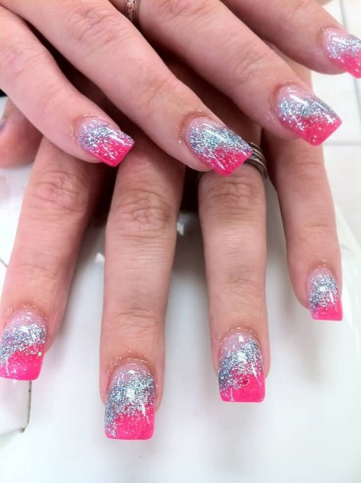 Acrylic Nail Designs Glitter
 60 Best Pink Acrylic Nail Art Designs