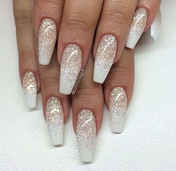 Acrylic Nail Designs Glitter
 Top 60 Gorgeous Glitter Acrylic Nails