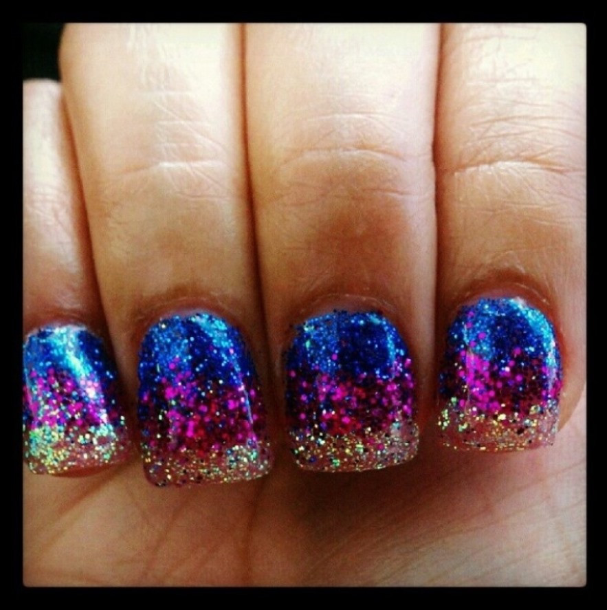 Acrylic Nail Designs Glitter
 Glitter Nails