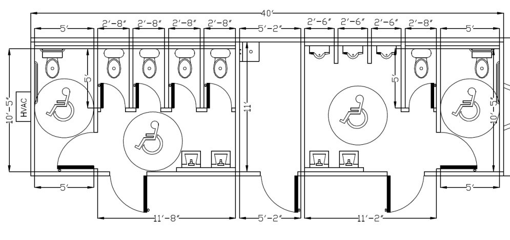 Ada Bathroom Layout With Shower
 Ada Bathroom Requirements mercial Buildings