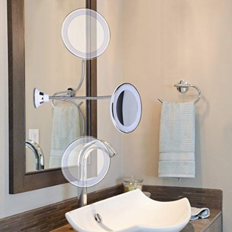 Adjustable Bathroom Mirror
 Aliexpress Buy 360 Swivel 10x Magnifying Bright LED