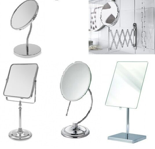Adjustable Bathroom Mirror
 Shaving Make Up Bathroom Mirror Adjustable Round Square