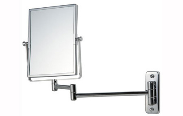 Adjustable Bathroom Mirror
 Reversible Magnifying Wall Mirror on Adjustable Arm