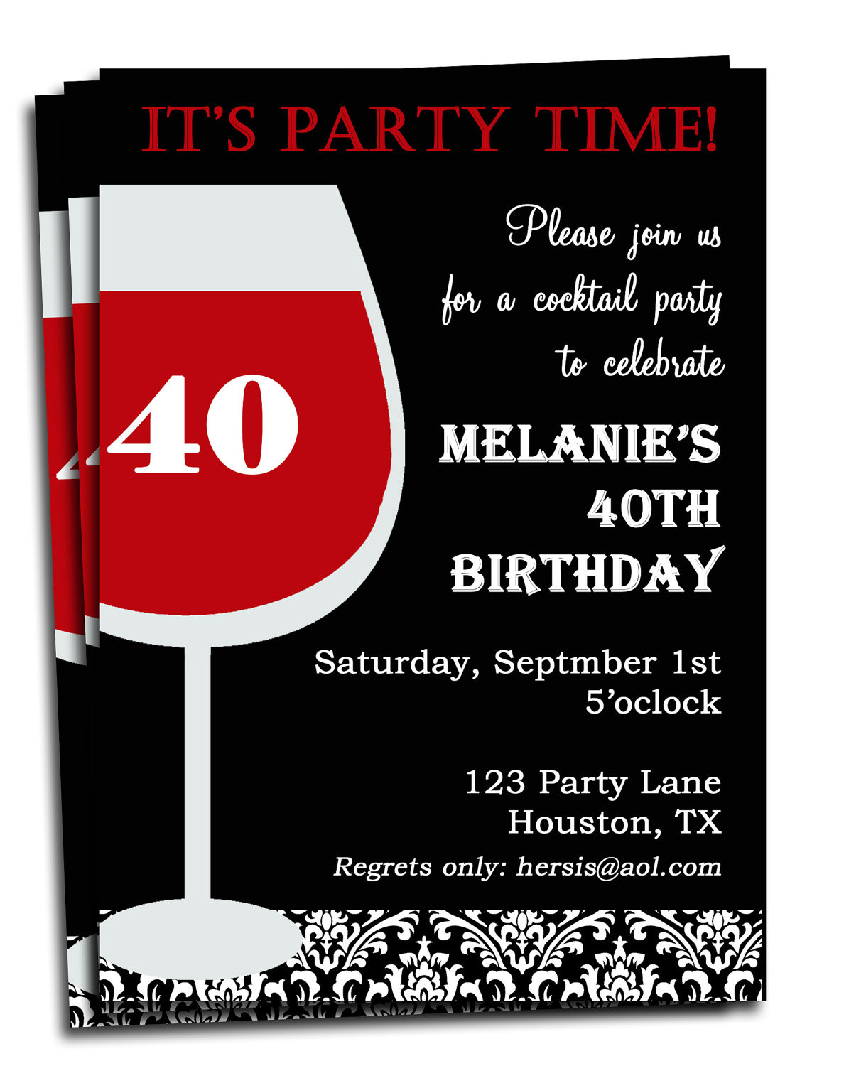 Adult Birthday Invitation Wording
 Personalized Birthday Invitations for Adults