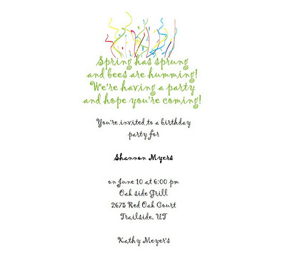 Adult Birthday Invitation Wording
 Adult s 21st Birthday Invitation 10 Wording