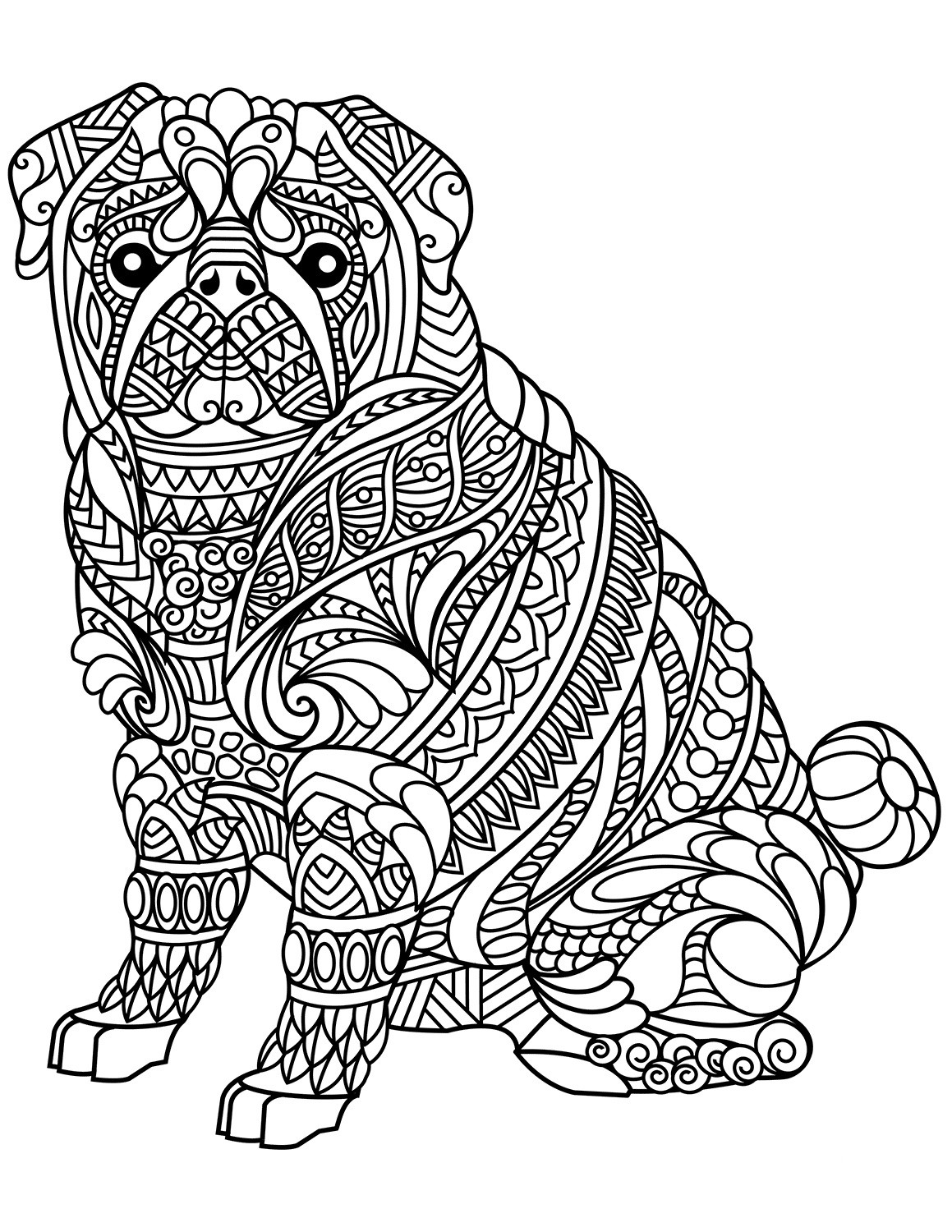 Adult Coloring Pages For Kids
 Dog Coloring Pages for Adults Best Coloring Pages For Kids