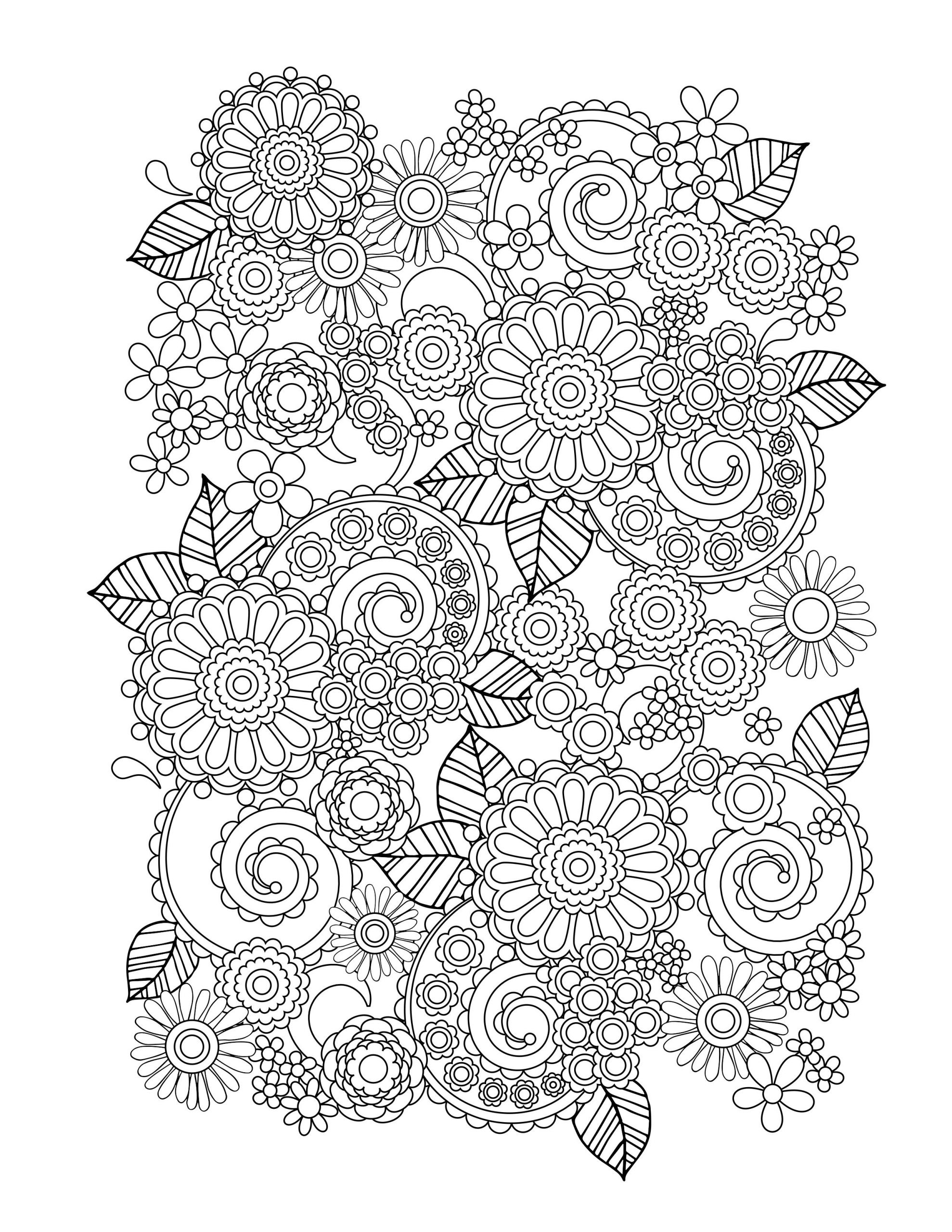 Adult Coloring Pages Printables
 Flower Coloring Pages for Adults Best Coloring Pages For
