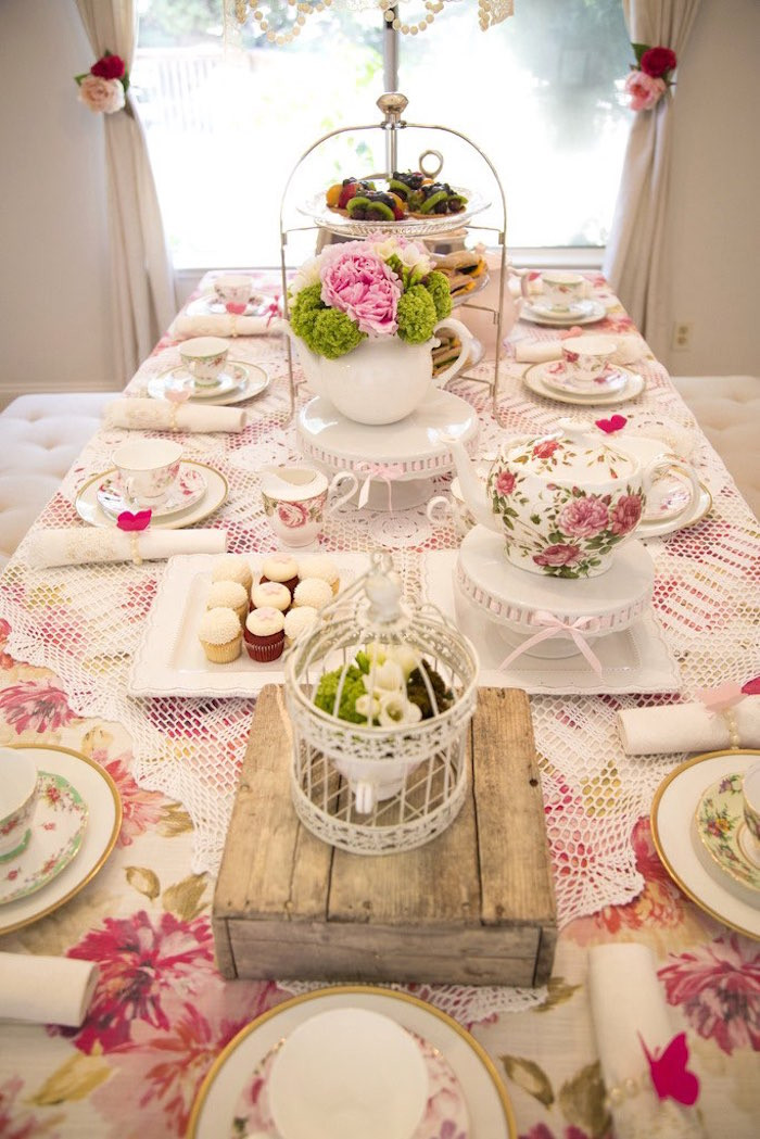 Adult Tea Party Ideas
 Kara s Party Ideas Colorful Tea Party