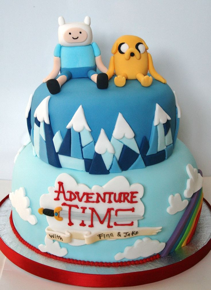 Adventure Time Birthday Cake
 209 best Pasteles animados y figuras images on Pinterest