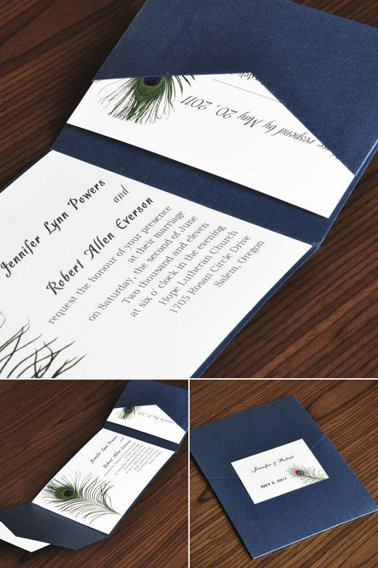 Affordable Pocket Wedding Invitations
 Cheap Peacock Wedding Invitations line at